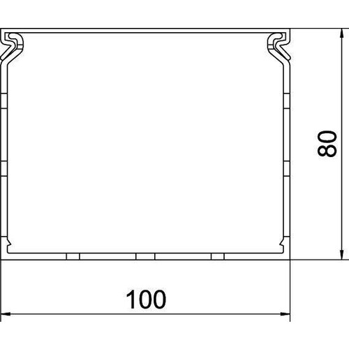 6132518 Rehau VDK 80100 sgr Verdrahtungskanal METRA Set 80x100 7030 Produktbild Additional View 1 L