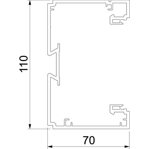 6132722 Rehau BRK 70110 rws Geräteeinbaukanal SIGNA BASE 70x110 901 Produktbild Additional View 1 L