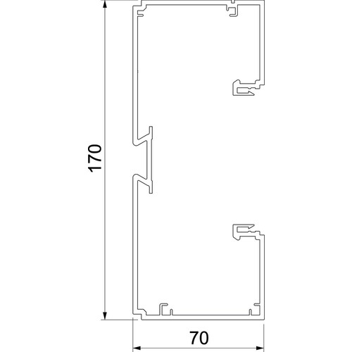 6132731 Rehau BRK 70170 rws Geräteeinbaukanal SIGNA BASE 70x170 901 Produktbild Additional View 1 L