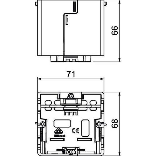 6133577 Rehau BRK GD gr Geräteeinbaudose SIGNA BASE grau Polyamid Produktbild Additional View 1 L