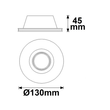 112076 Isoled Gips Einbaustrahler GU5.3, rund, rückversetzt, weiß Produktbild Additional View 2 S