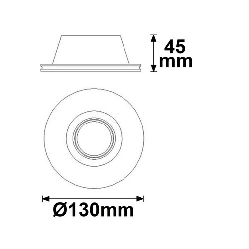 112076 Isoled Gips Einbaustrahler GU5.3, rund, rückversetzt, weiß Produktbild Additional View 2 L