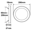 114029 Isoled LED Aufbau/einbauleuchte Slim Flex 24W,weiß,Color Switch,2040lm Produktbild Additional View 1 S