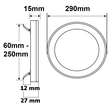 114029 Isoled LED Aufbau/einbauleuchte Slim Flex 24W,weiß,Color Switch,2040lm Produktbild Additional View 2 S