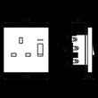 LS3171KO Jung Schaltbare Steckdose 13A 250 V Produktbild Additional View 1 S