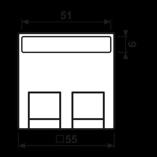 A569-30BFPLWW Jung Abdeckung für Modular Jacks Produktbild Additional View 1 L