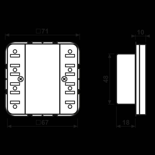 CD5092TSEM Jung KNX Tasts.-Erweiterungsm.Univ.2fach Produktbild Additional View 1 L