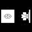 ES1520-13SEV Jung SEV Steckdose 1fach, Typ 13 tief Produktbild Additional View 1 S