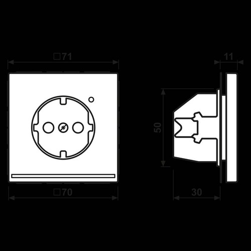 LS1520-OWWLNW Jung SCHUKO® Steckdose mit LED-Licht Produktbild Additional View 1 L