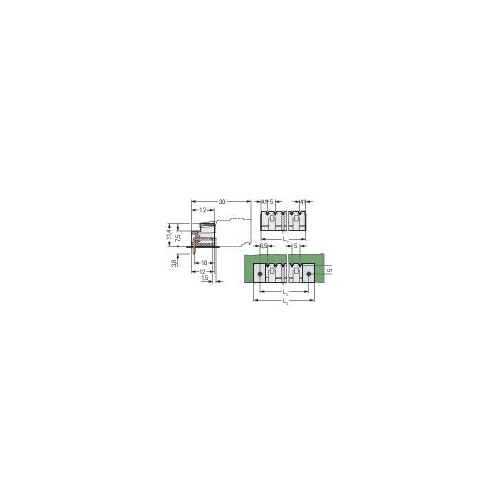 721-463/001-040 Wago THT- Stiftleiste,Lötstift 1,2 x 1,2 mm,abgew Produktbild Additional View 1 L