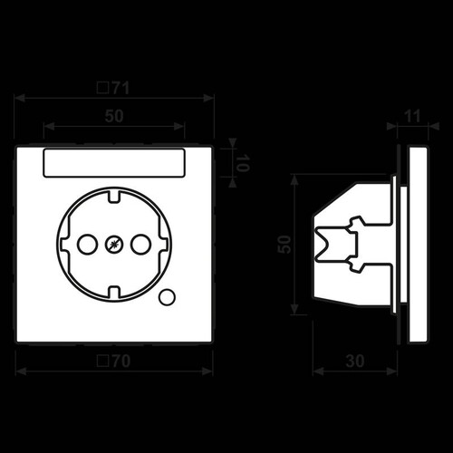 LS1520INAKOWW Jung SCHUKO® Steckdose Produktbild Additional View 1 L