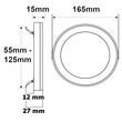 114023 Isoled Slim Flex 12W COLORSWITCH 3000/3500/4000K LED Leuchte Produktbild Additional View 2 S