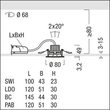 60300022 Zumtobel MICROS2 R68 800-930 SW WFL-DBK Deckeneinbauspot 68mm Produktbild Additional View 1 S