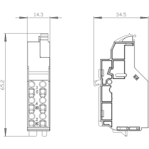 3VA9988-0AA11 Siemens Hilfsschalter Wechslerkontakte Typ HP (14mm) Zubehör  Produktbild Additional View 2 L