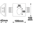 112169 Isoled Gips Wand Einbauleuchte, quadratisch, GU4/MR11, kleine Bauform Produktbild Additional View 2 S