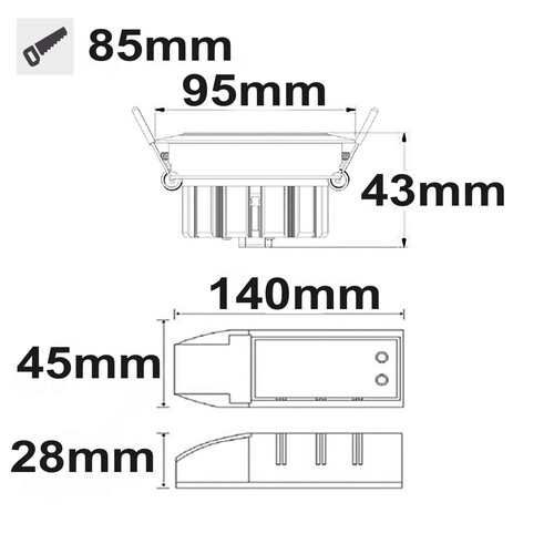 112671 Isoled LED Einbaustrahler SUNSET, weiß, 15W, 45°, 2200 3100K, Dimm-to-warm Produktbild Additional View 2 L