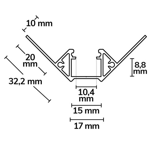 113817 Isoled LED Fliesenprofil Inneneck, 200cm Produktbild Additional View 1 L