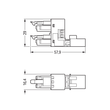 890-1662 Wago h-Verteiler,3-polig,Kod. B,hellgrün Produktbild Additional View 1 S