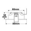 114143 Isoled LED Einbaustrahler weiß 8W 36° rund ww dimmbar Produktbild Additional View 1 S