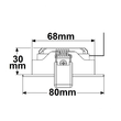 114143 Isoled LED Einbaustrahler weiß 8W 36° rund ww dimmbar Produktbild Additional View 2 S