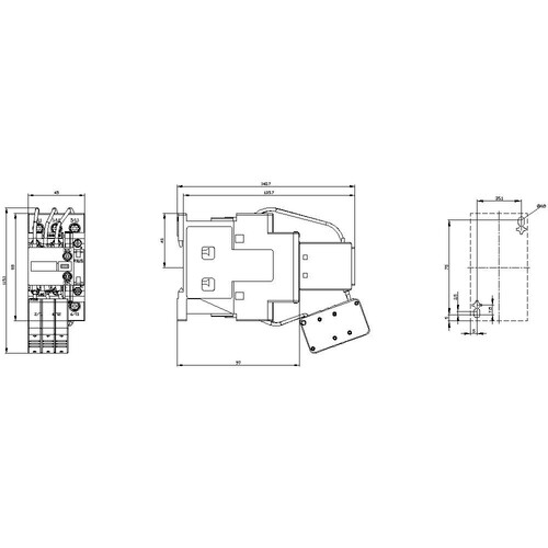 3RT2626-1AP05 Siemens Schütz, AC-6B, 20kVAr/400V, 1S+2Ö, AC 230V, 50Hz, 3-po Produktbild Additional View 3 L