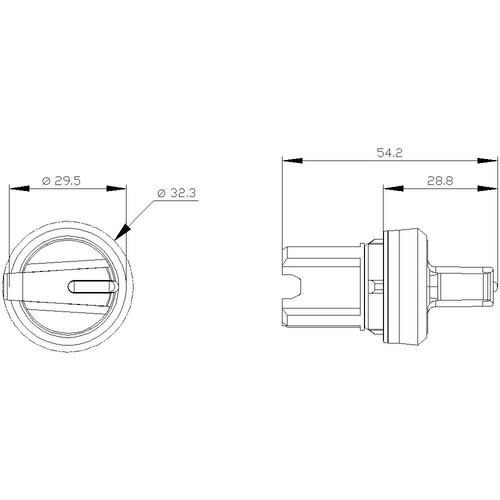 3SU1052-2FL60-0AA0 Siemens Knebelschalter beleuchtbar, 22mm, rund, Produktbild Additional View 2 L