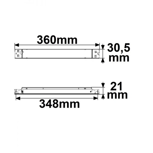 114224 ISOLED LED Trafo 24V/DC 100W slim 360x30x21mm IP20 Produktbild Additional View 1 L