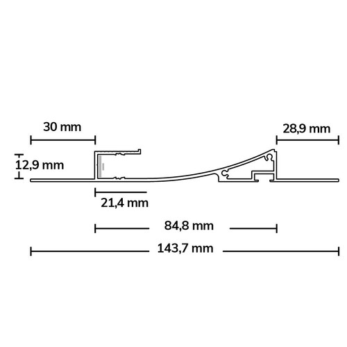 113835 Isoled LED Trockenbau Leuchtenprofil Single Curve, 200cm Produktbild Additional View 1 L