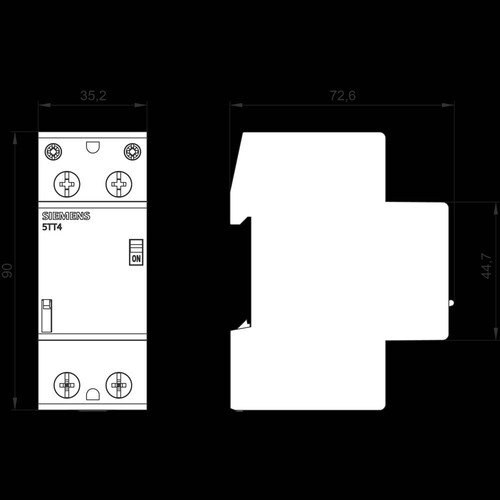 5TT4475-0 Siemens Fernschalter Kontakt für 63A Spannung AC 230V 1S 1Ö Produktbild Additional View 3 L