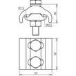 306106 Dehn PV 5.16 SKM10X50 GSG CUGALSN Parallelverbinder Cu/gal Sn f. untersch Produktbild Additional View 1 S