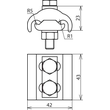 306105 Dehn PV 5.12.5 SKM8X45 GSG CUGALSN Parallelverbinder Cu/gal Sn f.  Produktbild Additional View 2 S