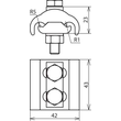 306105 Dehn PV 5.12.5 SKM8X45 GSG CUGALSN Parallelverbinder Cu/gal Sn f.  Produktbild Additional View 1 S