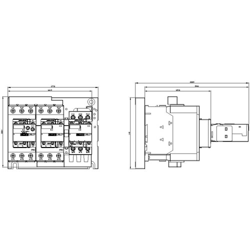 3RA2435-8XF32-1AC2 Siemens Stern- Dreieck-Kombination AC 3: 37kW/400V AC  Produktbild Additional View 3 L