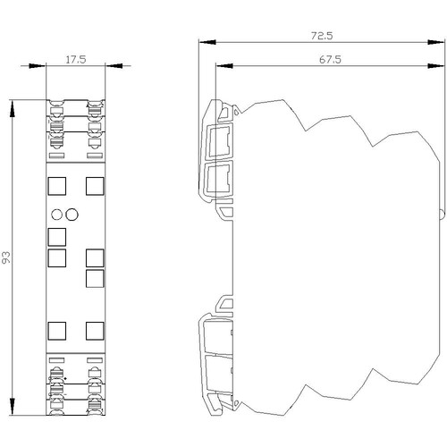 3RS7005-2FW00 Siemens Trennwandler UC 24-240V, 3-Wege Ein: 0-10V, 0/4-20mA Au Produktbild Additional View 3 L