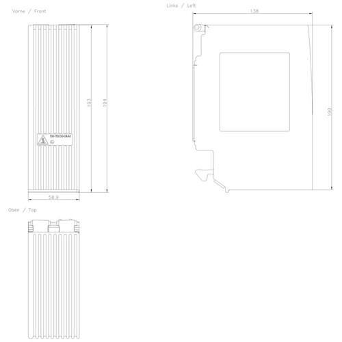 6ES7138-7EC00-0AA0 Siemens SIMATIC ET 200iSP PS AC 120/230 V Produktbild Additional View 3 L