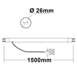 114127 Isoled T8 LED Röhre 150cm 33W Highline+ kaltweiß 6000K 230V Produktbild Additional View 2 S