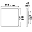 114151 ISOLED Deckenleuchte m. HF-Sensor 24W ColorSwitch 3000K|4000K weiß IP54 Produktbild Additional View 2 S