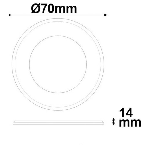 113761 Isoled Sys Slim LED Ein  und Unterbauleuchte silber, 3W, 24V DC, IP5 Produktbild Additional View 1 L