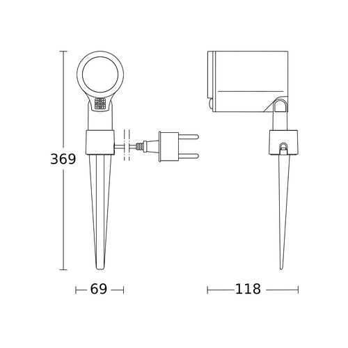 110063076 STEINEL LED Strahler Spot Garden S Connect Anthrazit Produktbild Additional View 1 L