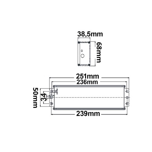 114222 Isoled LED PWM-TRAFO 48V/DC, 0-250W, 1-10V DIMMBAR, IP67 Produktbild Additional View 1 L