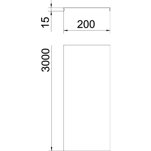 6001866 Obo DGRR 200 A2 Deckel rastbar für Gitterrinne 200x3000 Edelstahl, ros Produktbild Additional View 1 L