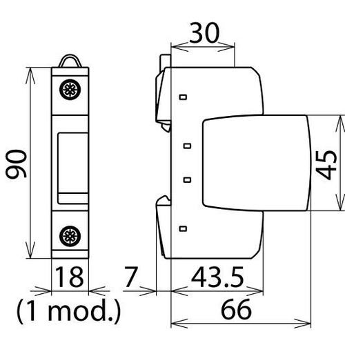 908074 Dehn Überspannungsableiter DG SU 1P 240 Produktbild Additional View 3 L