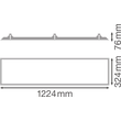 4058075472976 Ledvance PL 1200X300 RECESSEDMOUNTFRAME Produktbild Additional View 1 S