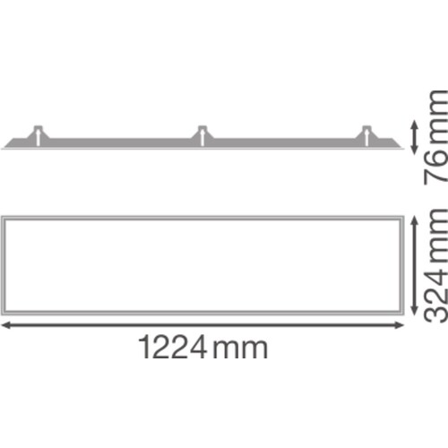 4058075472976 Ledvance PL 1200X300 RECESSEDMOUNTFRAME Produktbild Additional View 1 L