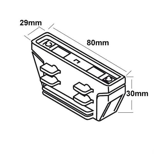 117654 Isoled 3 Phasen Linear Verbinder isoliert, schwarz Produktbild Additional View 1 L