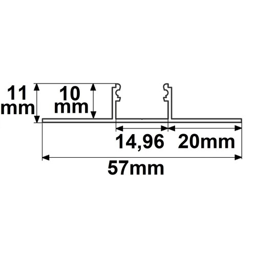 113820 Isoled LED Fliesen T Profil, 250cm Produktbild Additional View 1 L