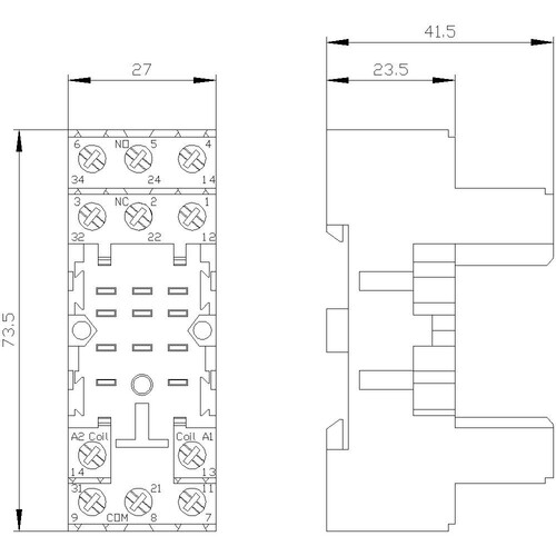LZS:PT78730 Siemens Sockel für Relais, 3 Wechslern Produktbild Additional View 2 L