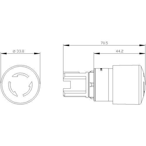 3SU1050-1GB20-0AA0 Siemens Not Halt Pilzdrucktaster, 22mm, rund, Metall, ho Produktbild Additional View 1 L