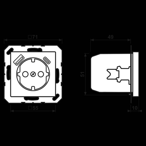 A1520-15CASW Jung SCHUKO Steckdose mit USB Typ AC Produktbild Additional View 1 L