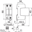 908208 DEHN DG MU CGD 240 3W+G R Überspannungsableiter Typ 2 DEHNguard M Produktbild Additional View 2 S